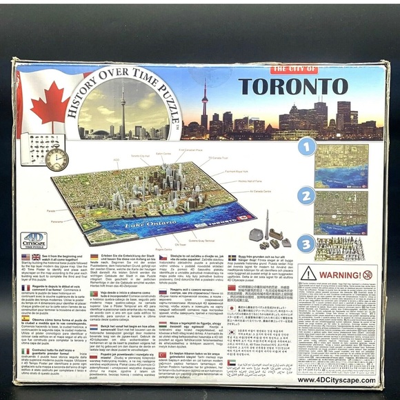 4D Cityscape Time Jigsaw Puzzle The City of Toronto Layer Map 1000+ Pieces - Picture 8 of 12